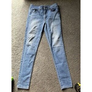 American Eagle Jeans Women's 6 Blue Curvy Super Hi Rise Jegging Stretch Denim